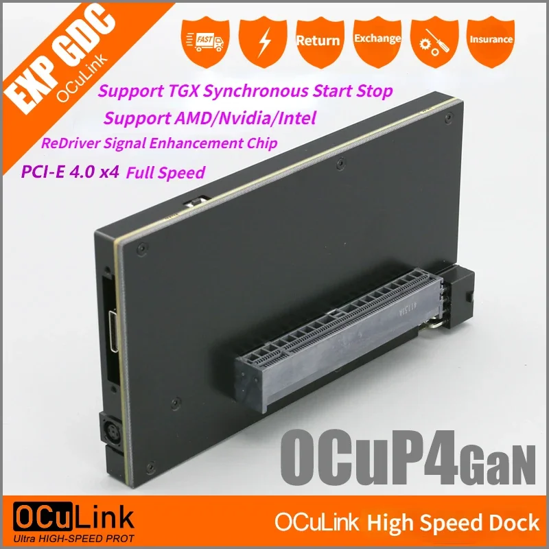 External Gpu Dock Pcie 4.0 Oculink - علبة توصيل وحدة معالجة الرسومات OCuP4GaN