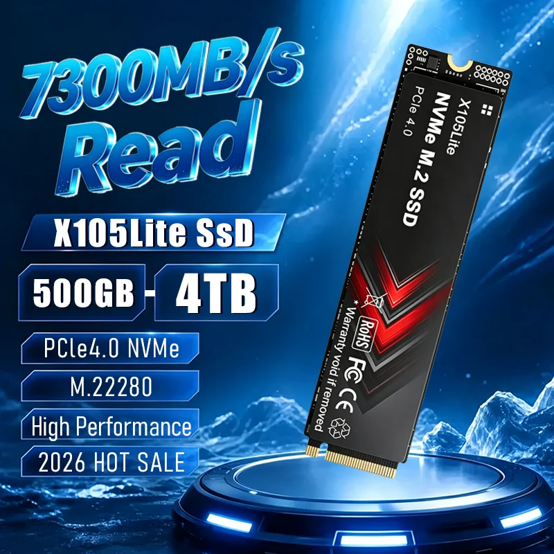 محرك أقراص SSD جديد X105Lite ب - مراجعة M.2 Nvme 4Tb Pcie 4.0 Ssd وسعره